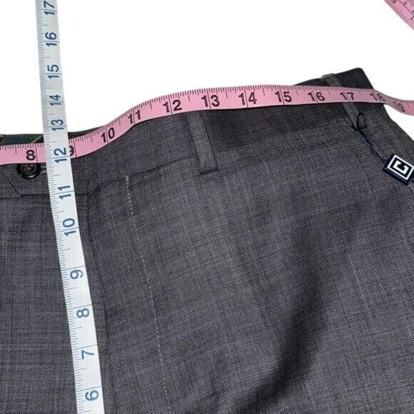 Chaps Mens Grey Dress Pants 36W X 32L 100% Wool Classic Fit Flat Front - Picture 13 of 14